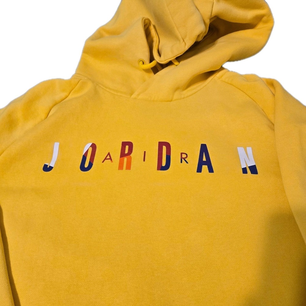 Nike Air Jordan DNA Yellow Hoodie Size XL Men's - Picture 3 of 10